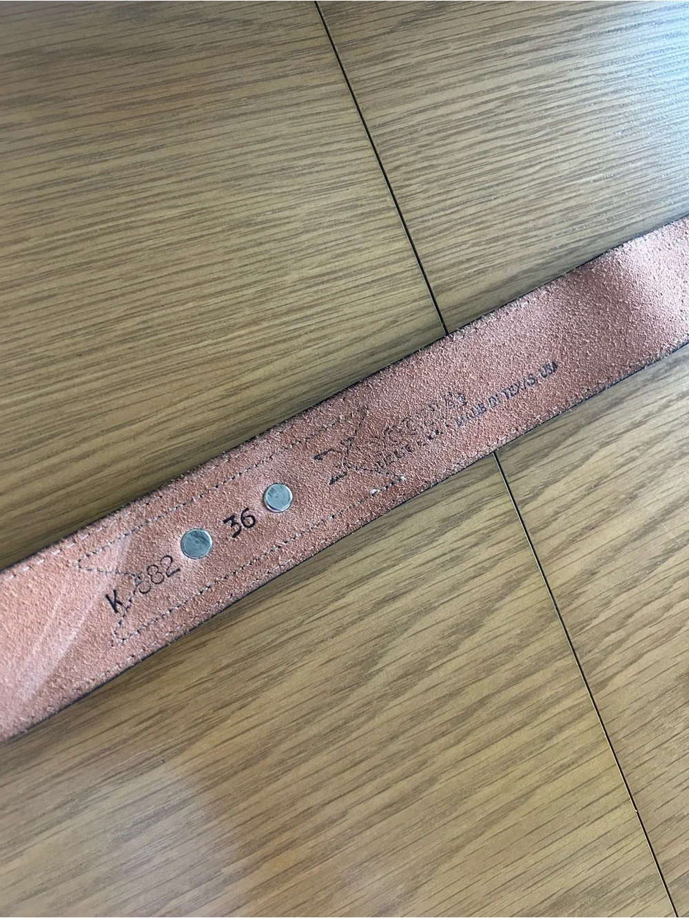 Nocona Brown and Dark Green Western Leather Belt with Decorative Silver Concho